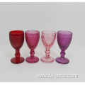 custom embossed red colored sublimation shot glass set